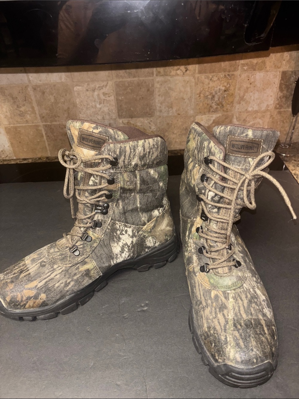 Wolverine Camo Hunting Outdoors Boots Footwear Waterproof Men’s Size 10.5
